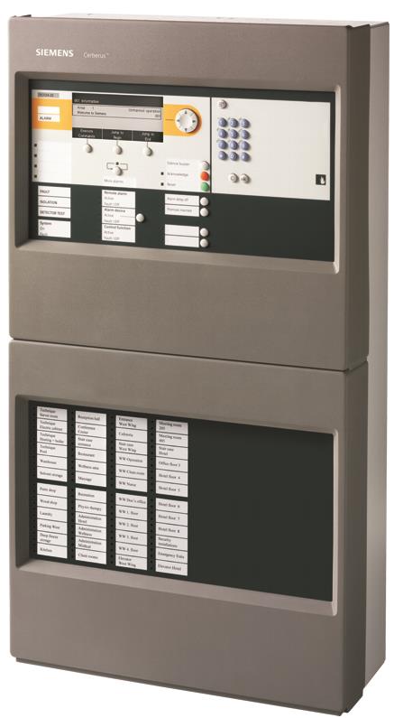 Cerberus PRO İnteraktif Yangın Algılama ve Alarm Kontrol Paneli (4 loop, 504 adres, 48 LED'li gösterge, Ethernet bağlantılı)